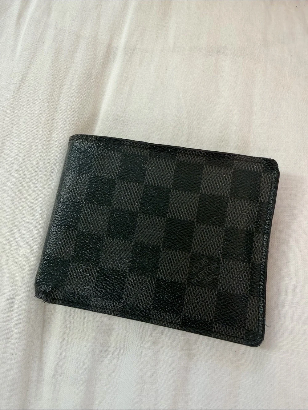 Louis Vuitton Black Damier Graphite Bi-Fold Wallet